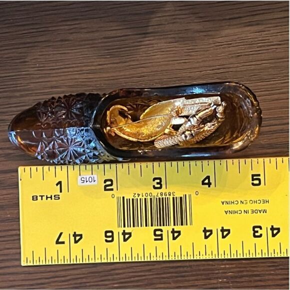 Vintage Amber Victorian Shoe Boot - Picture 11 of 12